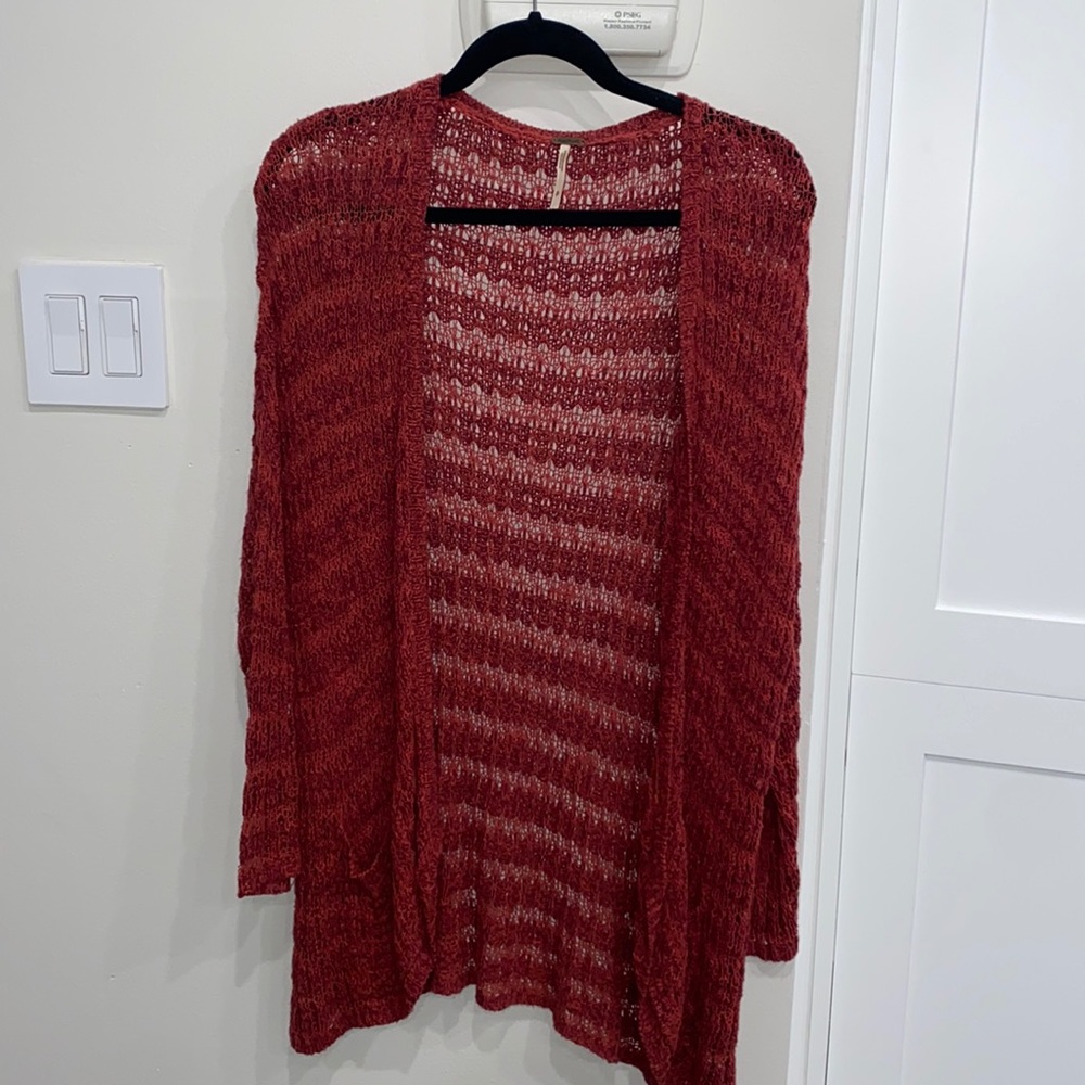 Free people burnt orange cardigan - size S